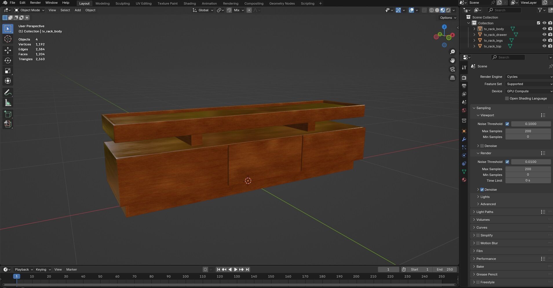 TV Rack CG12 3D model_12