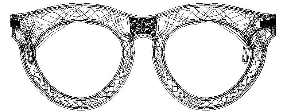 Decorative 3D Glasses Frame with Woven Pattern 3D print model_7