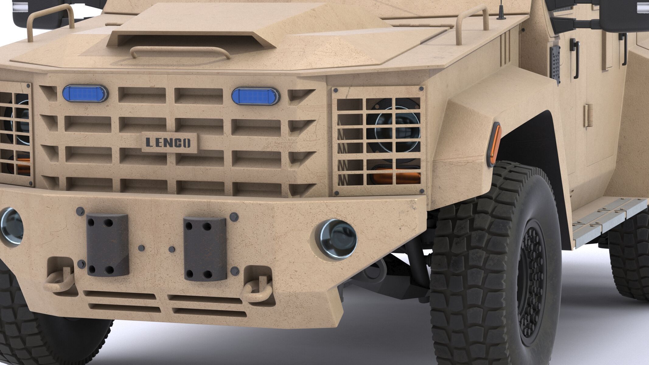 Lenco Bearcat X3 Armored Vehicle Low-poly 3D model_15