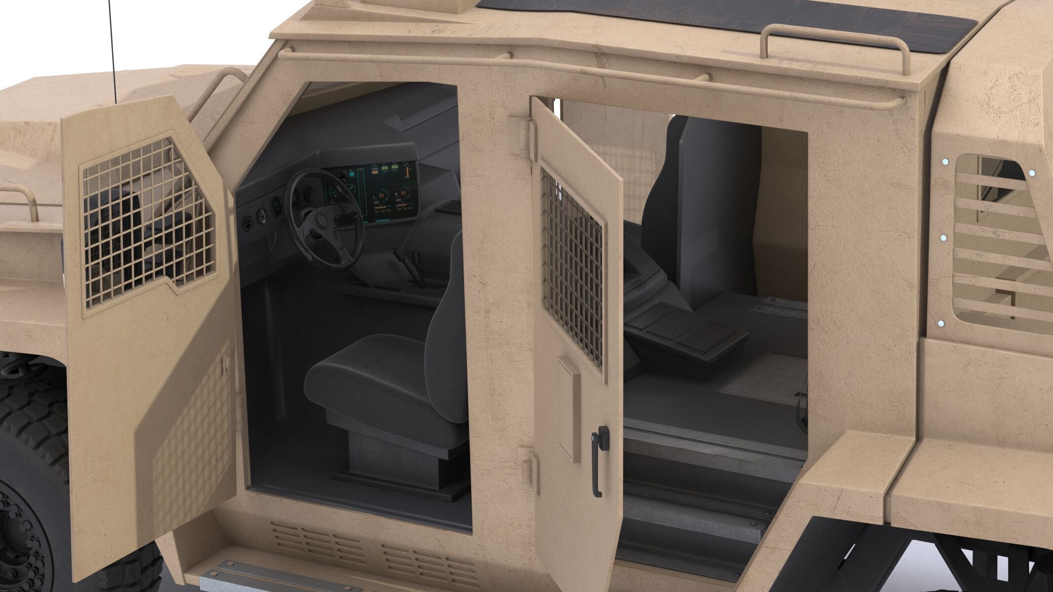 Lenco Bearcat X3 Armored Vehicle Low-poly 3D model_7