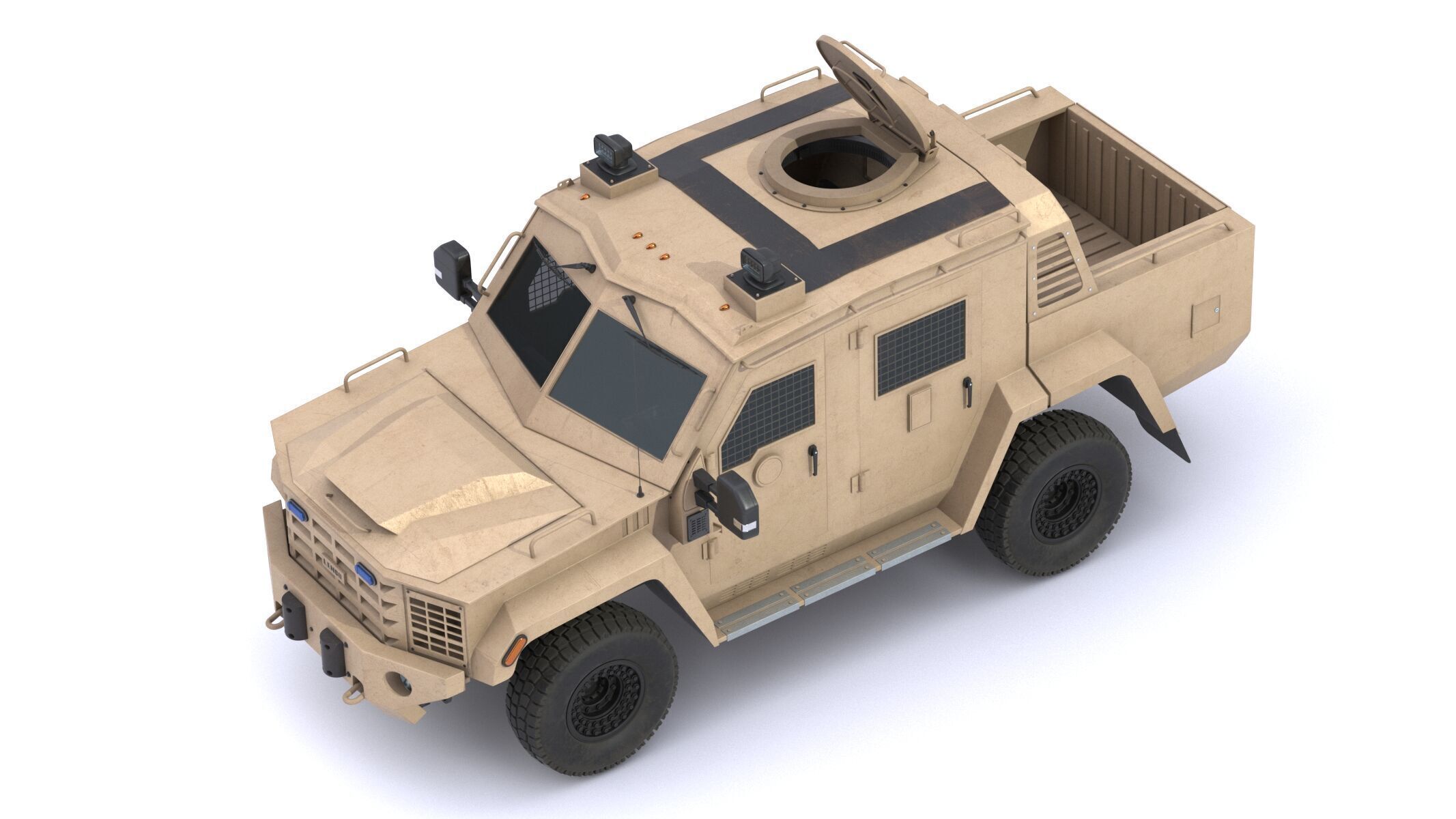 Lenco Bearcat X3 Armored Vehicle Low-poly 3D model_22