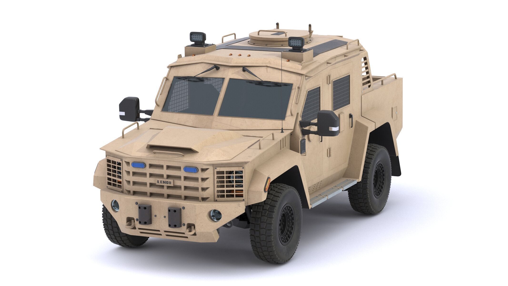 Lenco Bearcat X3 Armored Vehicle Low-poly 3D model_12