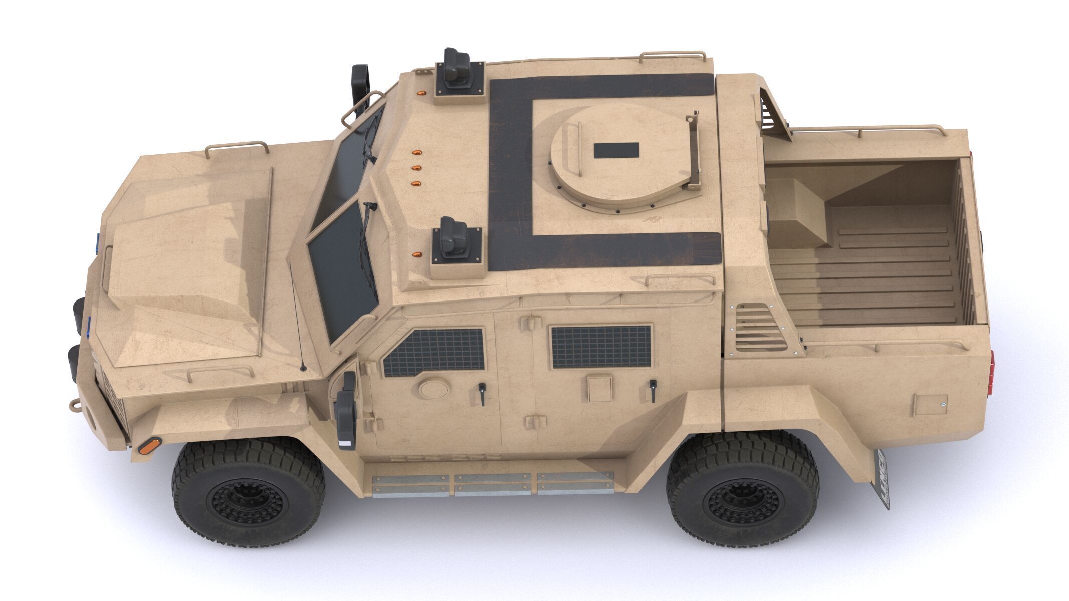 Lenco Bearcat X3 Armored Vehicle Low-poly 3D model_11