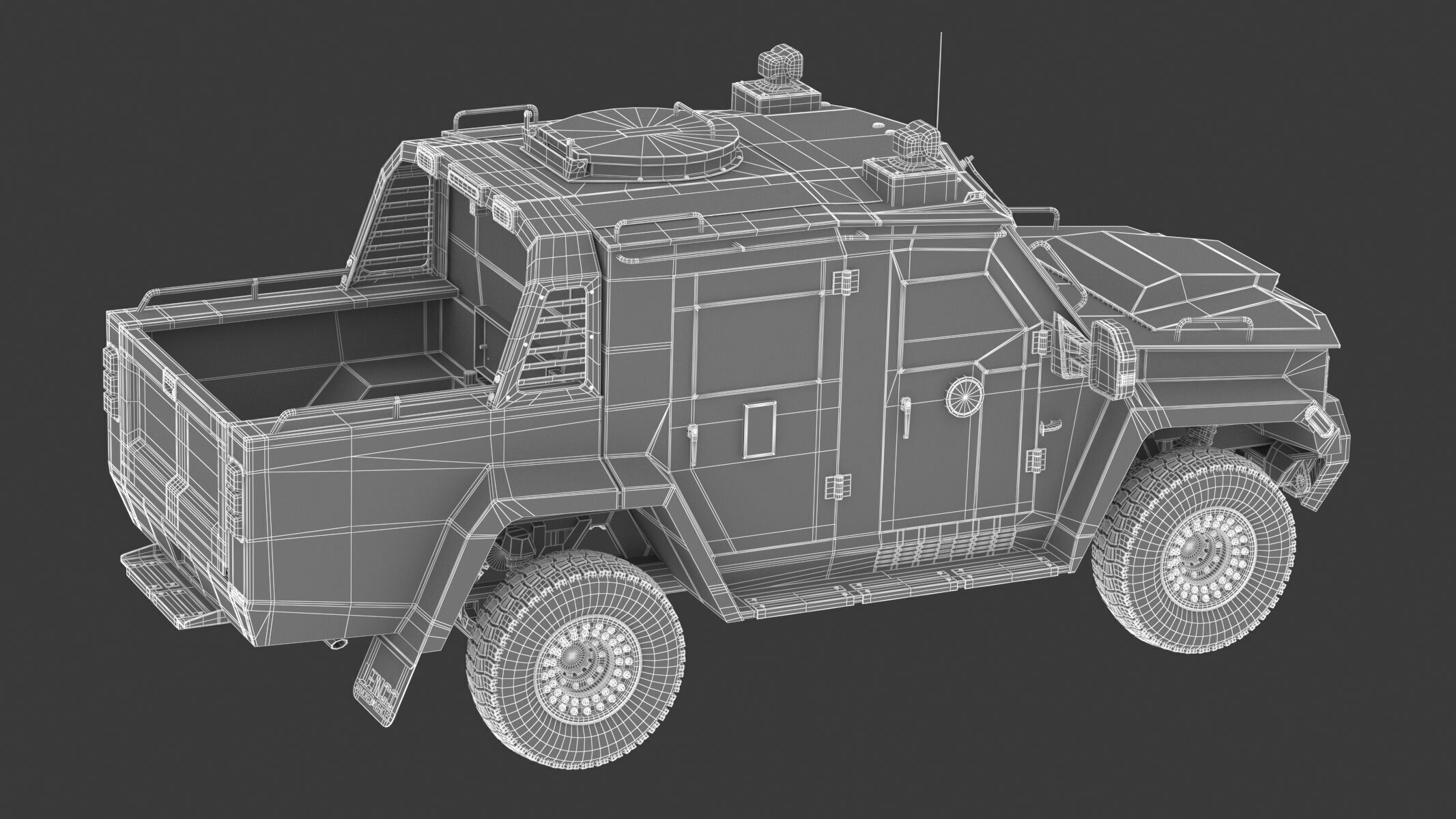 Lenco Bearcat X3 Armored Vehicle Low-poly 3D model_17