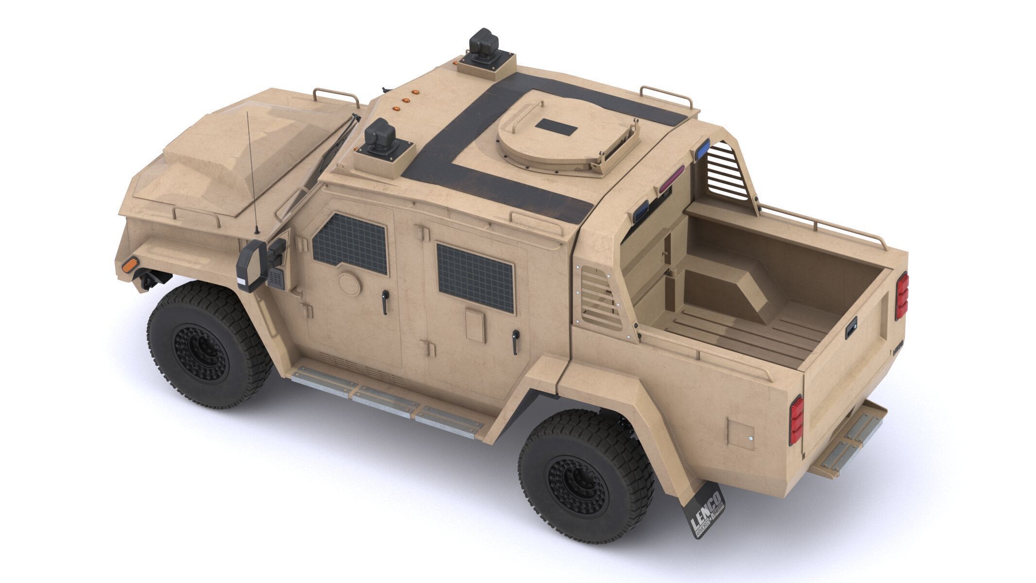 Lenco Bearcat X3 Armored Vehicle Low-poly 3D model_5