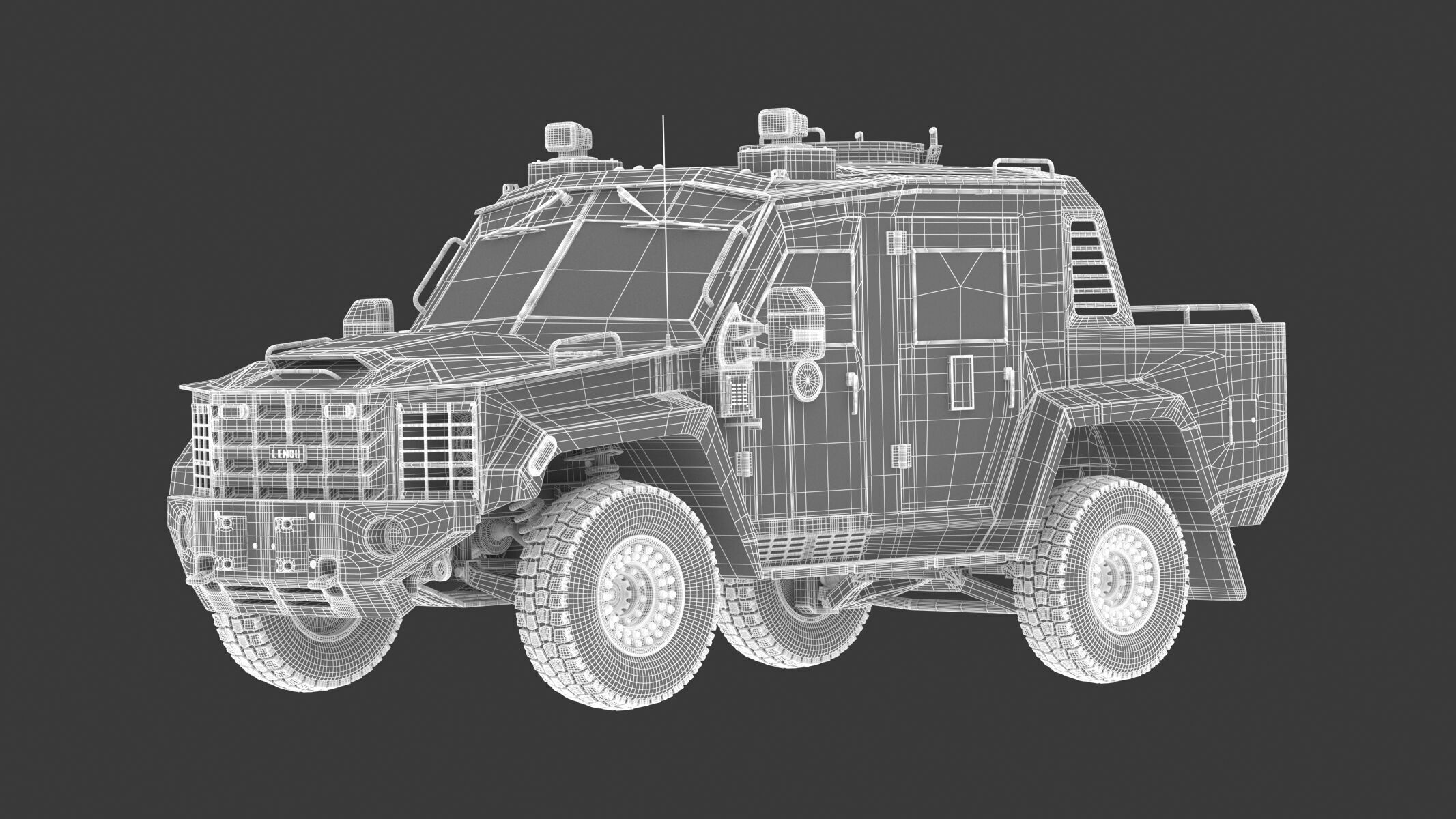 Lenco Bearcat X3 Armored Vehicle Low-poly 3D model_2