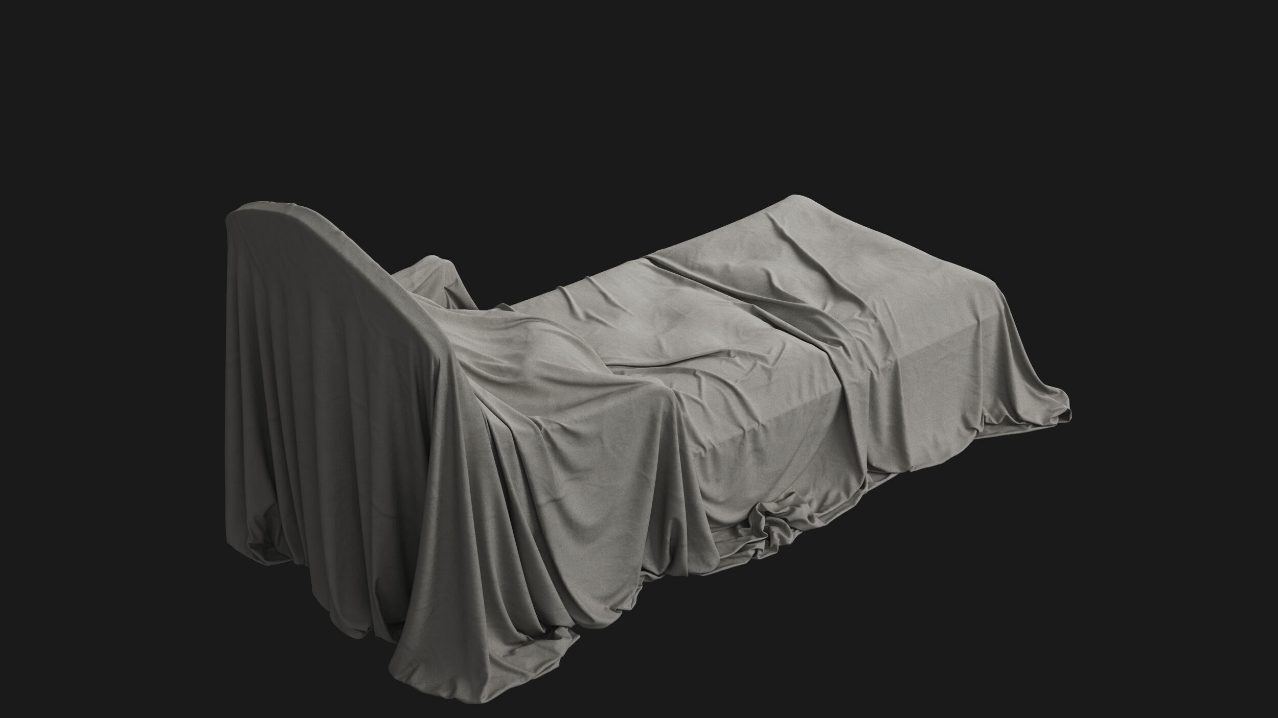 Covered Classic Sofa 06 3D model_2