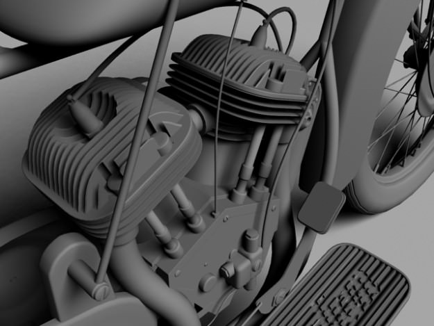 Indian Scout 1928 3D model_13