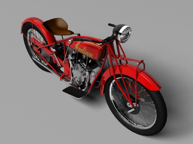 Indian Scout 1928 3D model_5