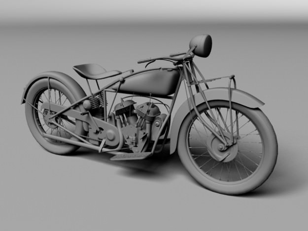 Indian Scout 1928 3D model_9