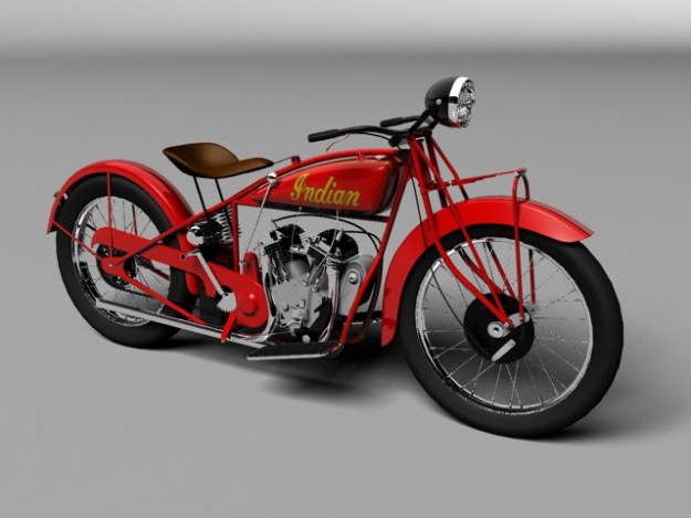 Indian Scout 1928 3D model_1