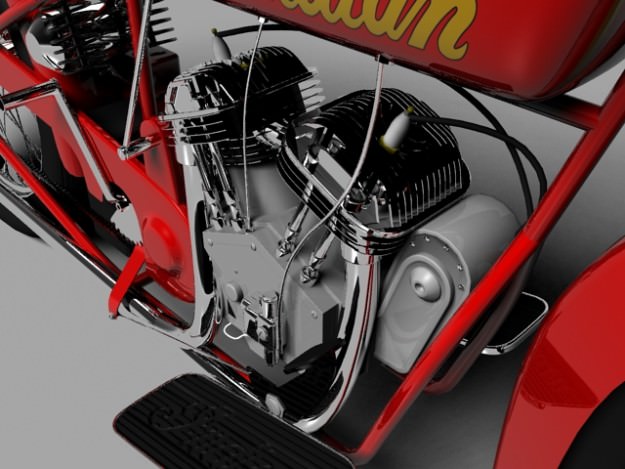 Indian Scout 1928 3D model_7