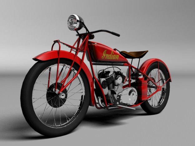 Indian Scout 1928 3D model_4