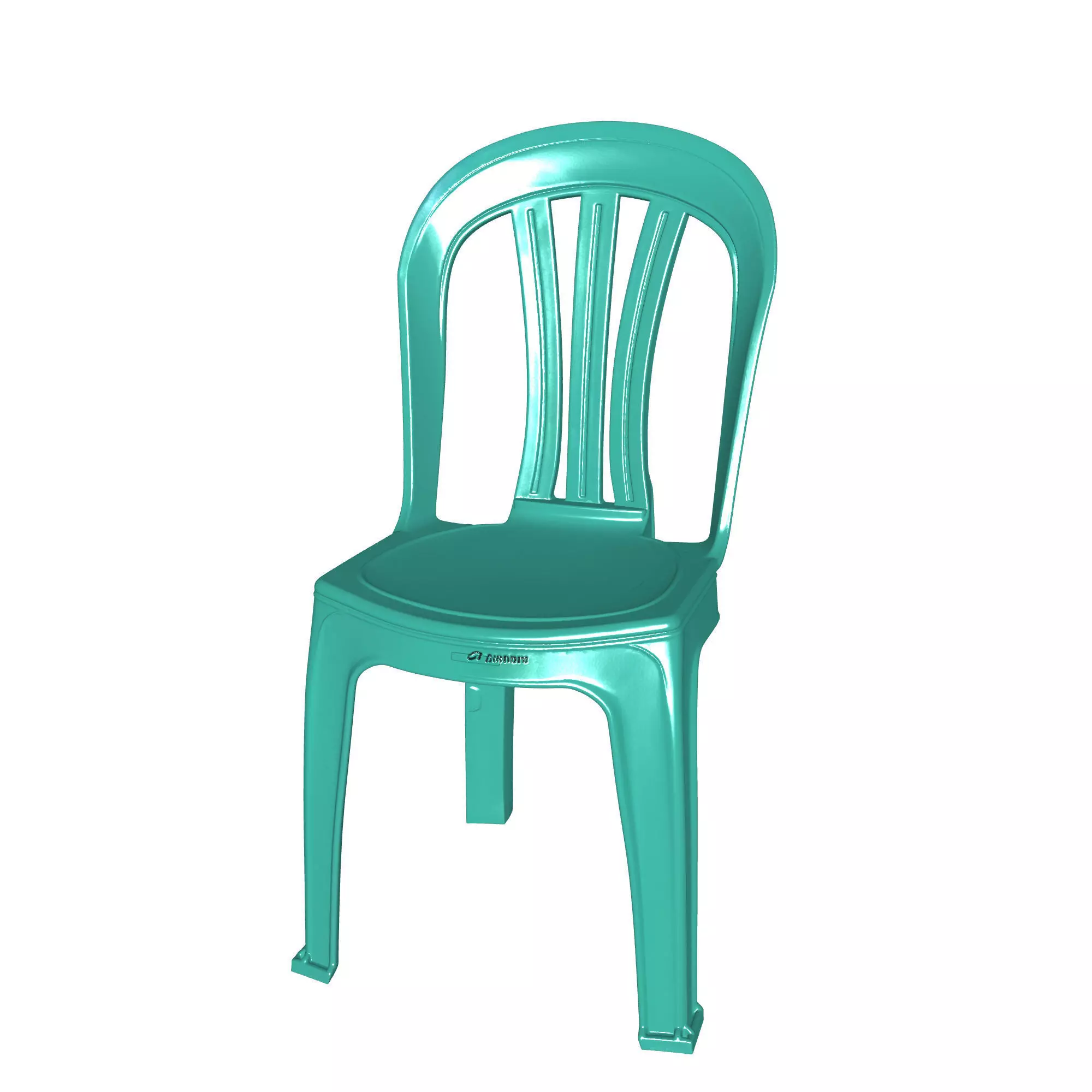 Indonesian Plastic Chair 3D Low-poly 3D model