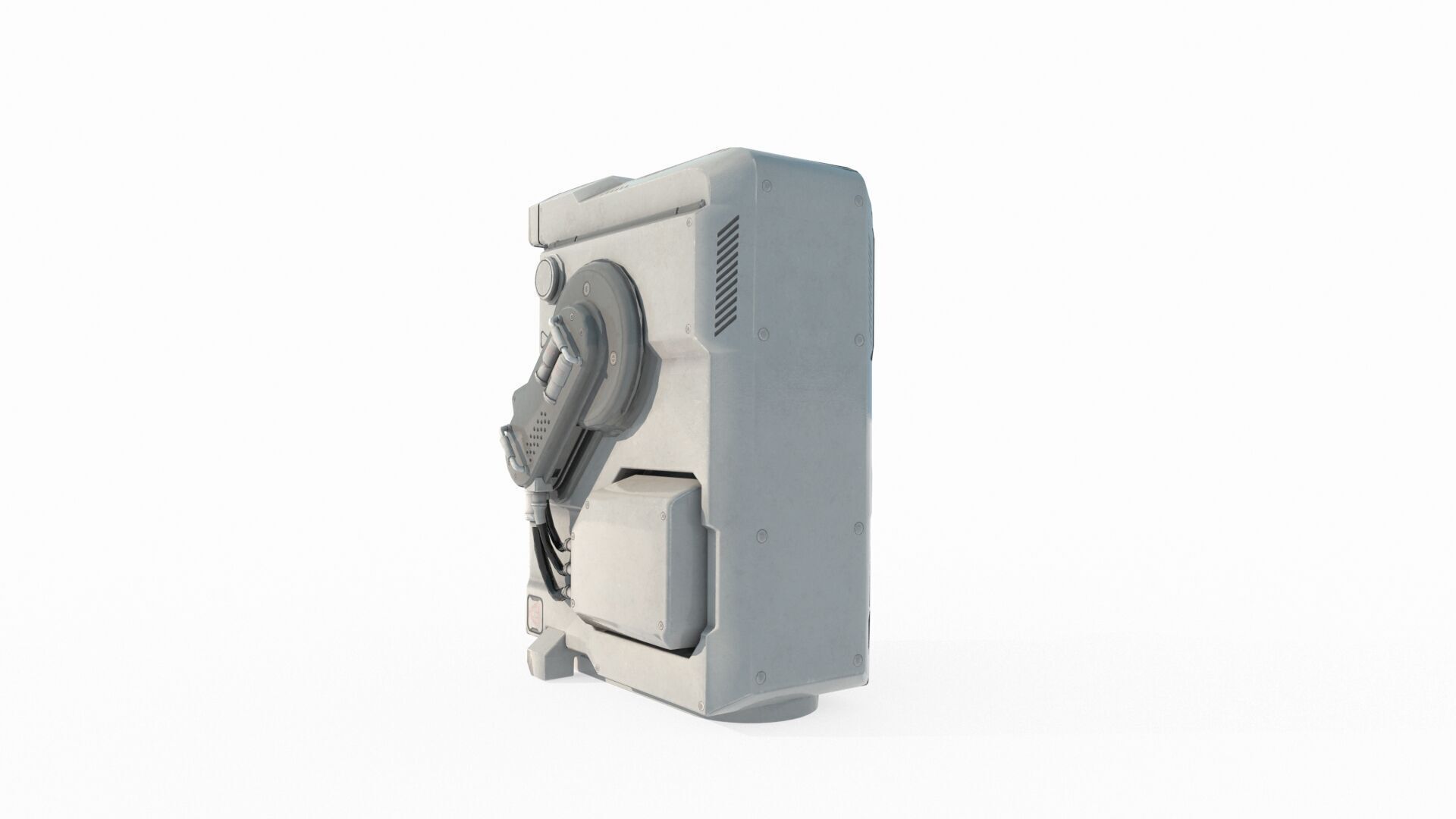 Future sci-fi equipment independent computer 3D model_4