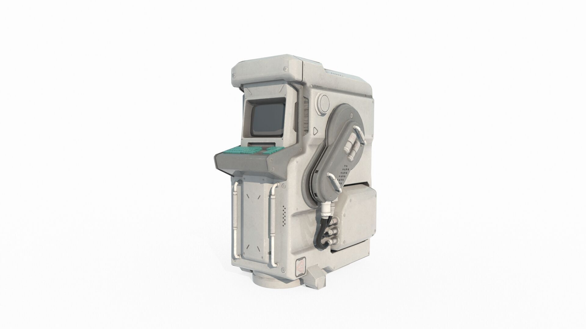 Future sci-fi equipment independent computer 3D model_1