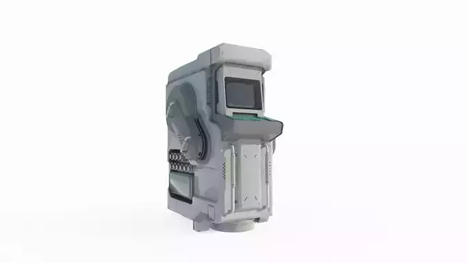Future sci-fi equipment independent computer 3D model