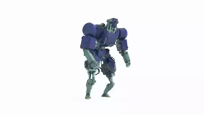 Future sci-fi guard robot 3D model