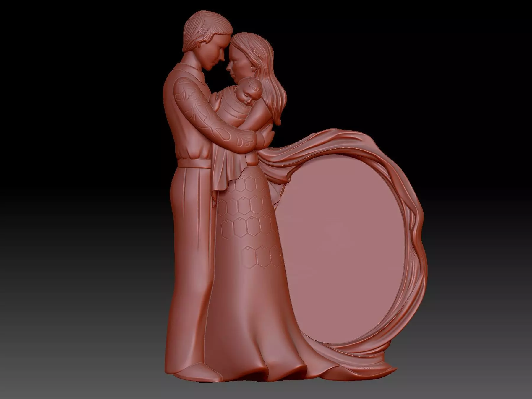 Family Photo Frame 3D print model_0