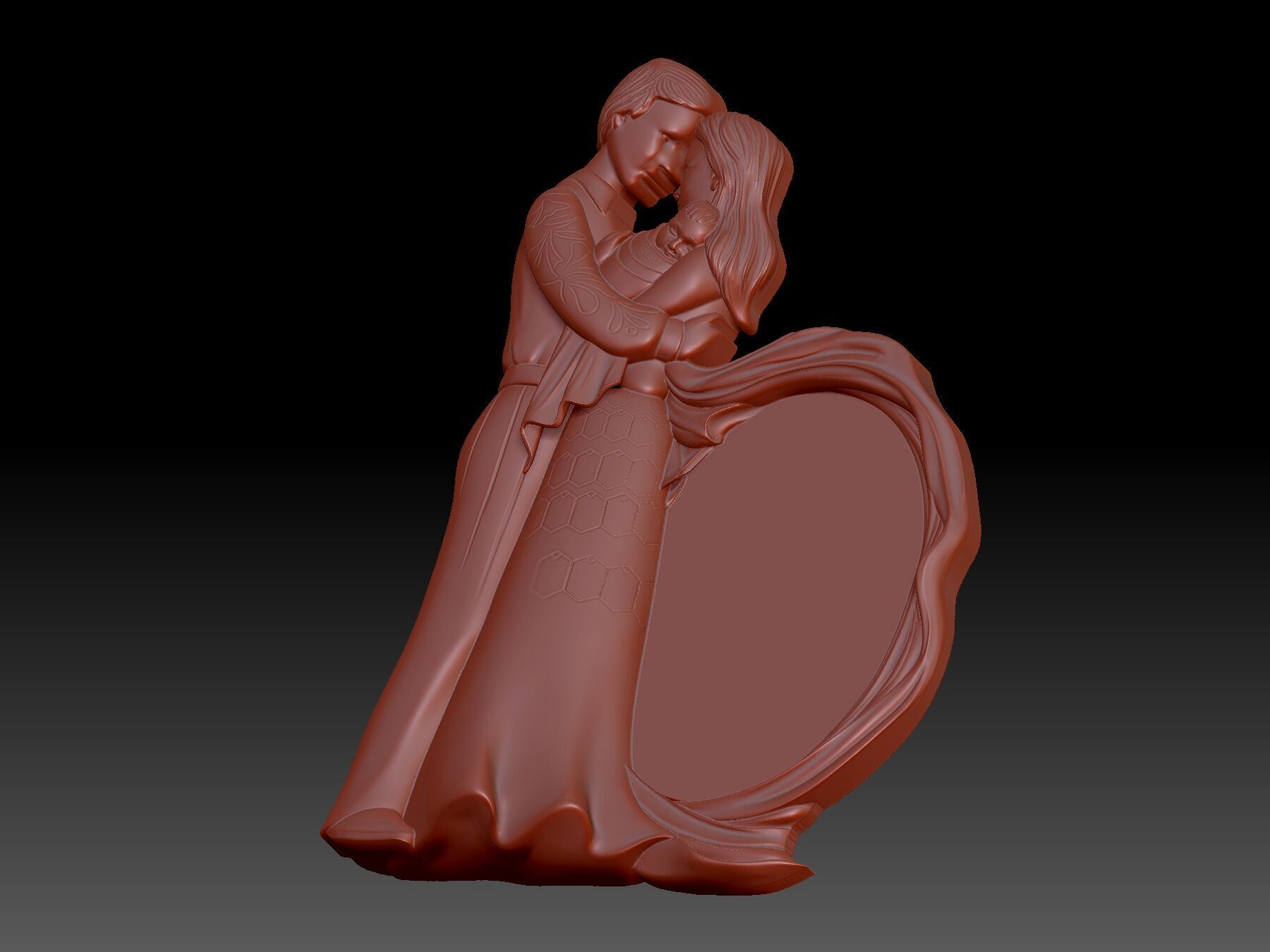 Family Photo Frame 3D print model_4