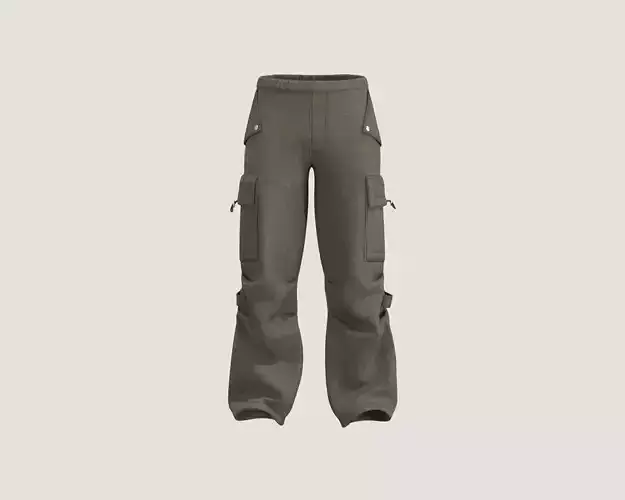 Mens Pant with elastic waist and detailing 