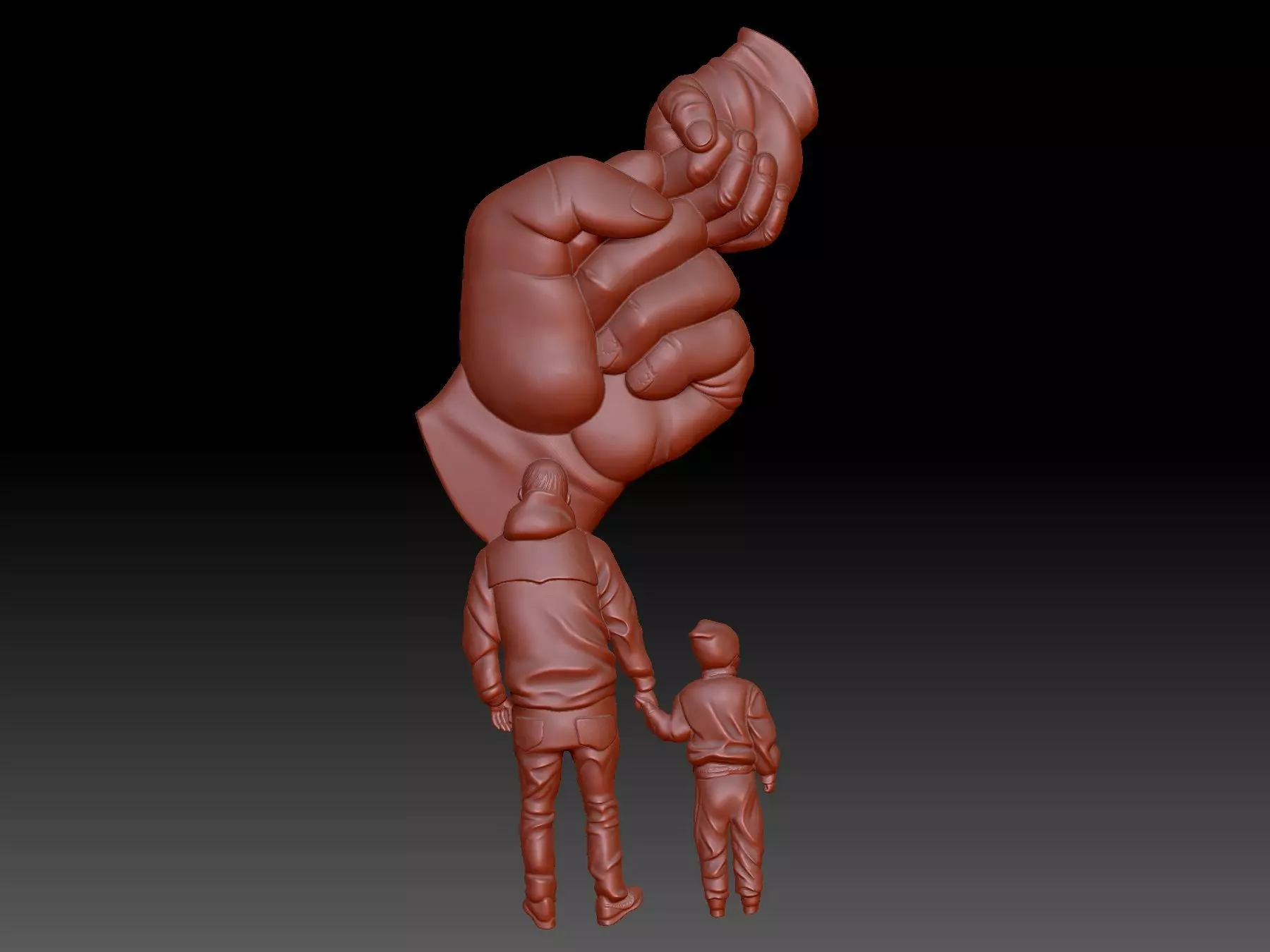 Father and Son 3D print model_0