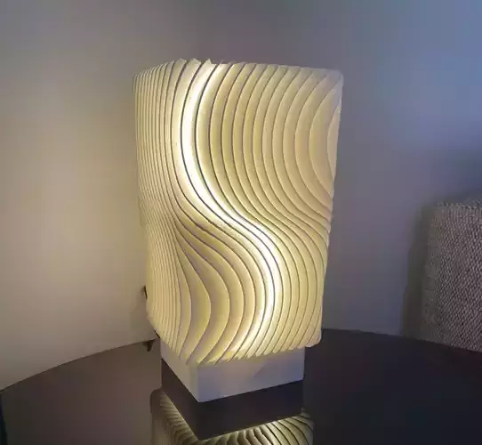Wave Table Lamp Free 3D print model