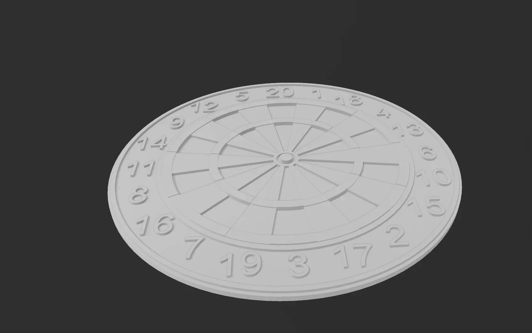 Dart grid coaster  3D print model_0