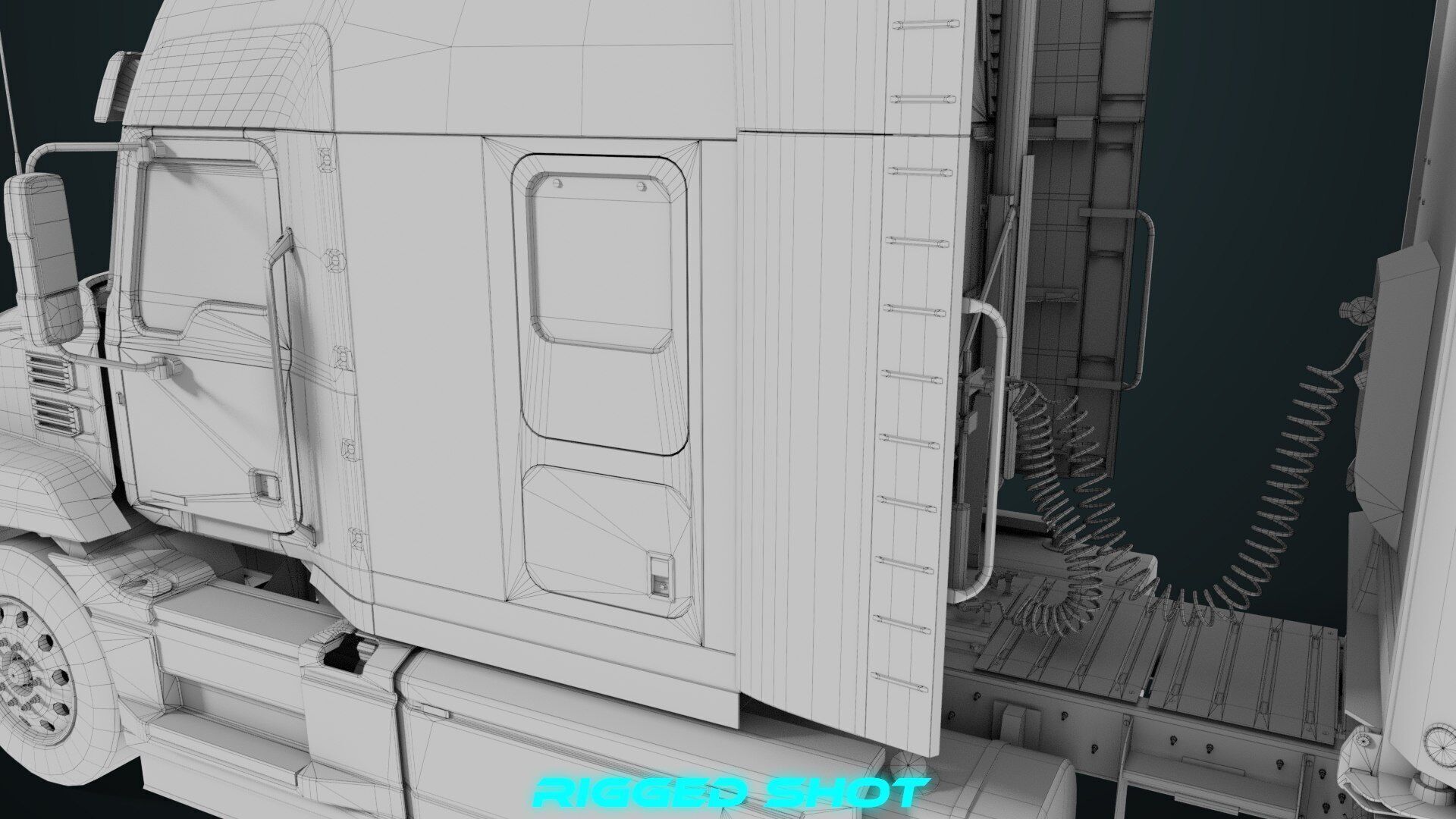 Heavy Truck 05 Curtainsider 4 Variant  All PBR Textures Low-poly 3D model_61