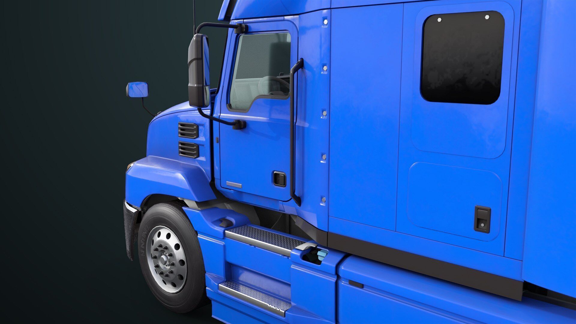 Heavy Truck 05 Curtainsider 4 Variant  All PBR Textures Low-poly 3D model_35