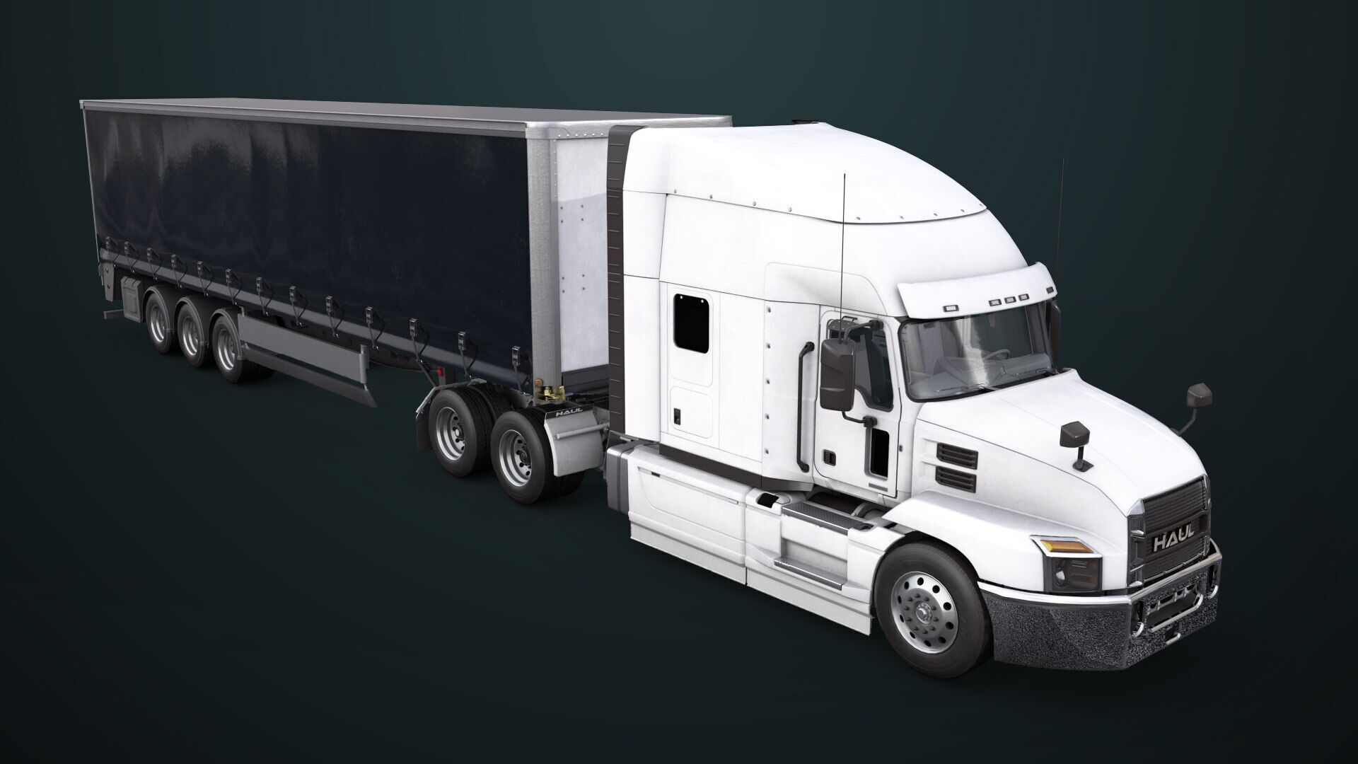 Heavy Truck 05 Curtainsider 4 Variant  All PBR Textures Low-poly 3D model_22