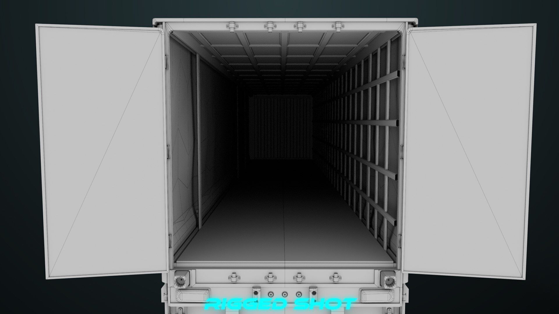 Heavy Truck 05 Curtainsider 4 Variant  All PBR Textures Low-poly 3D model_71