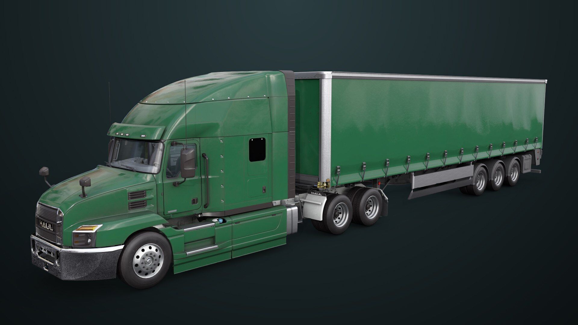 Heavy Truck 05 Curtainsider 4 Variant  All PBR Textures Low-poly 3D model_6