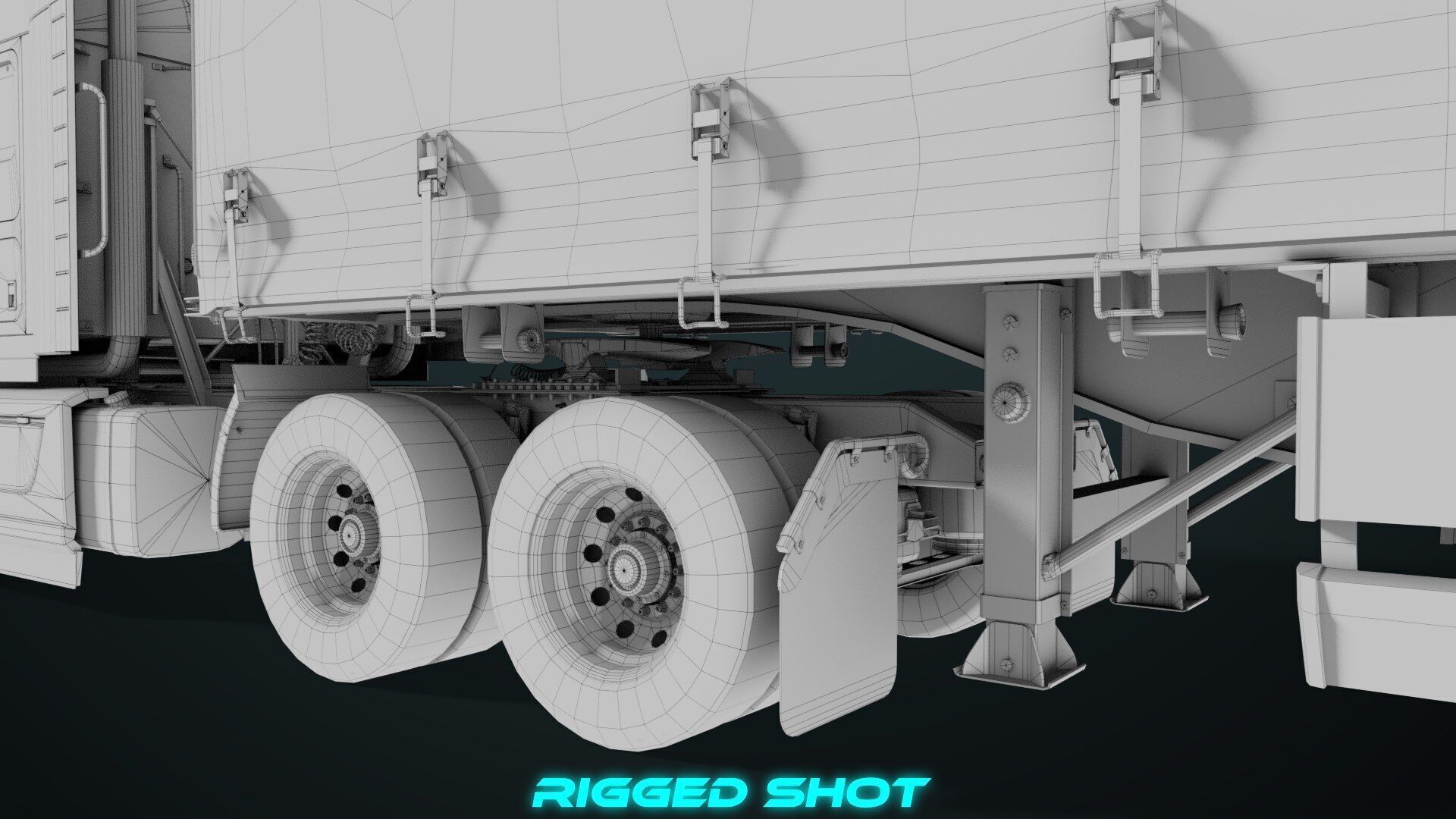 Heavy Truck 05 Curtainsider 4 Variant  All PBR Textures Low-poly 3D model_64