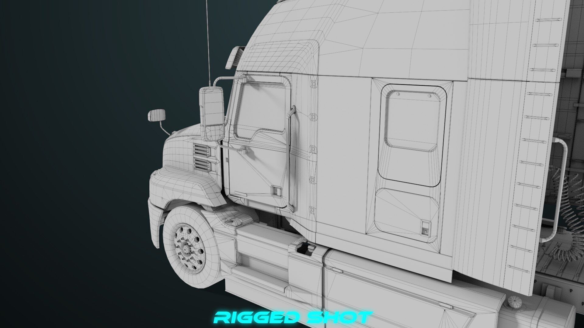Heavy Truck 05 Curtainsider 4 Variant  All PBR Textures Low-poly 3D model_59
