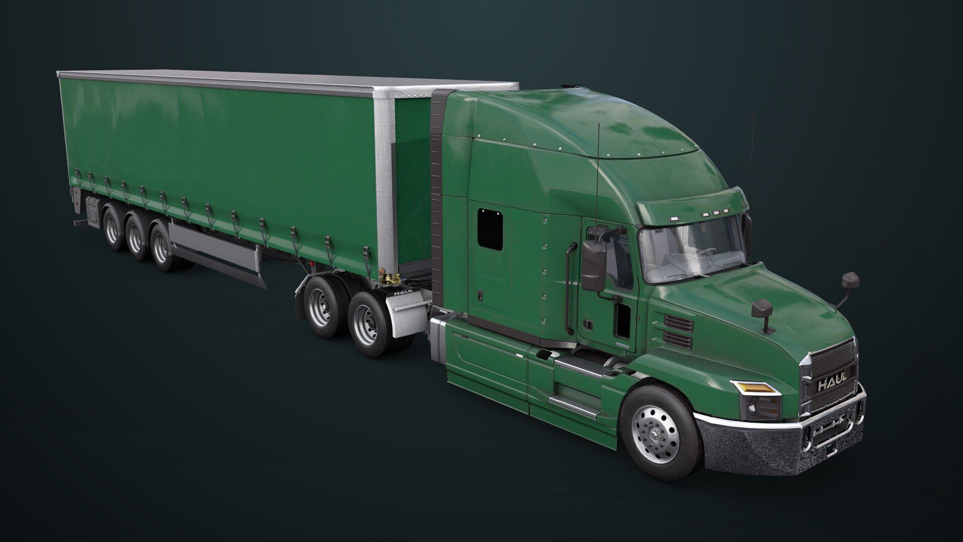 Heavy Truck 05 Curtainsider 4 Variant  All PBR Textures Low-poly 3D model_7