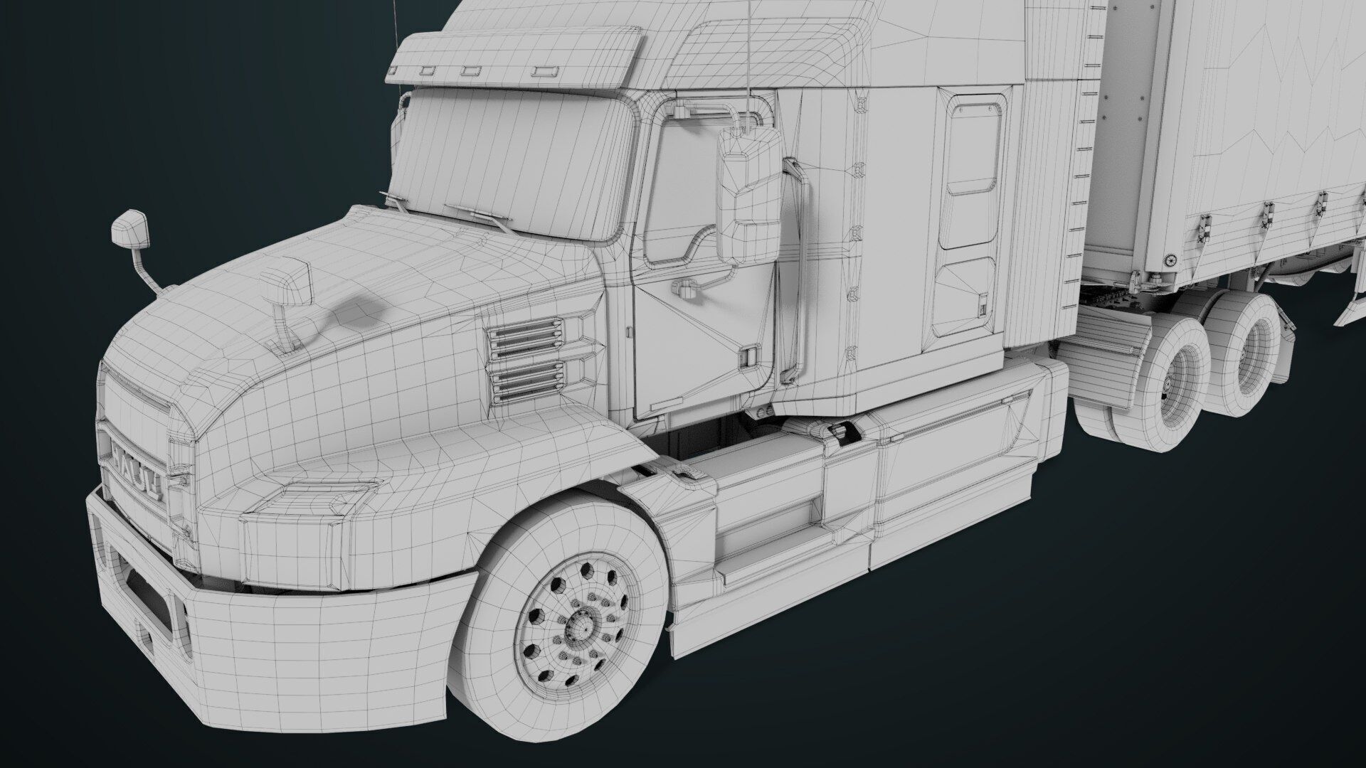 Heavy Truck 05 Curtainsider 4 Variant  All PBR Textures Low-poly 3D model_56