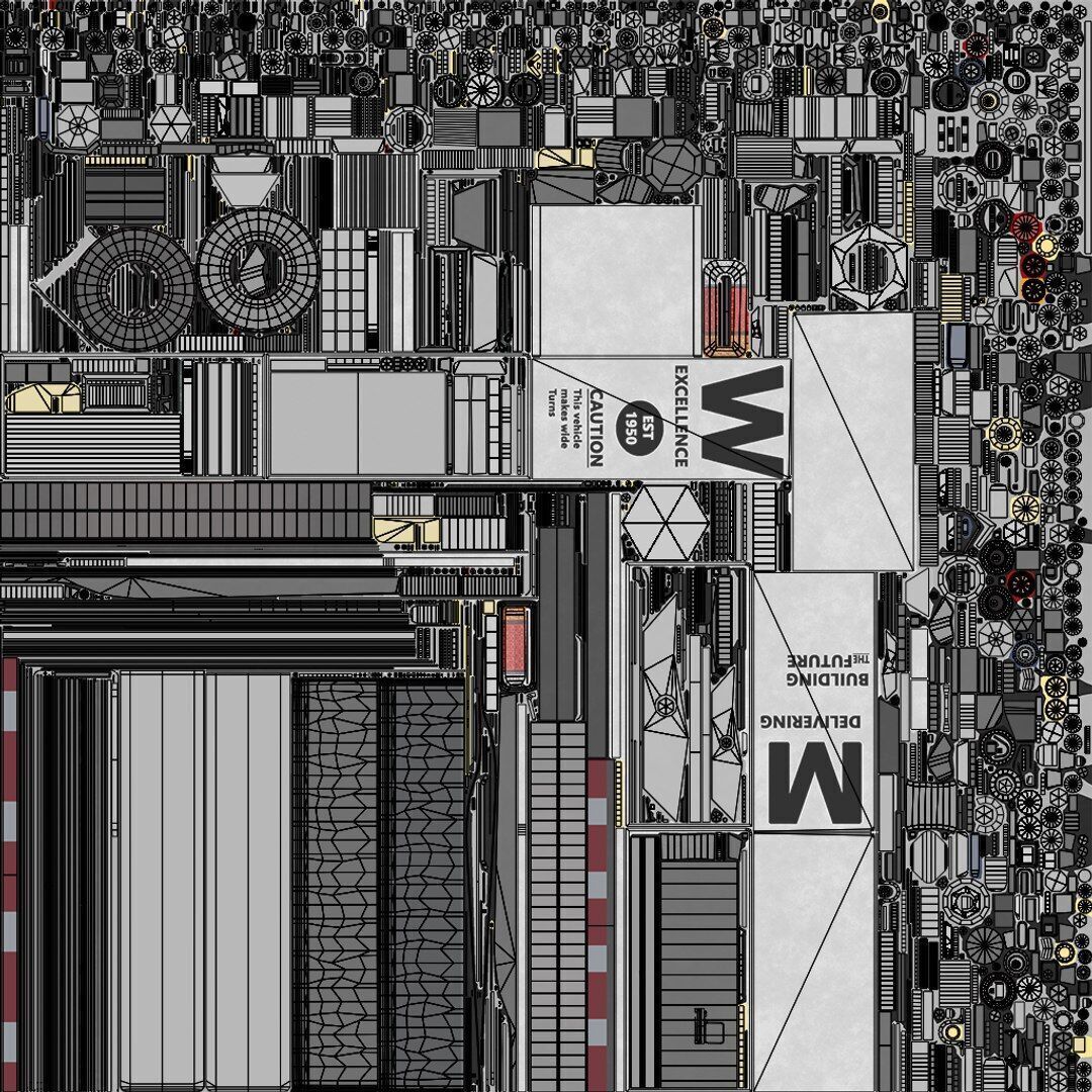 Heavy Truck 05 Curtainsider 4 Variant  All PBR Textures Low-poly 3D model_16