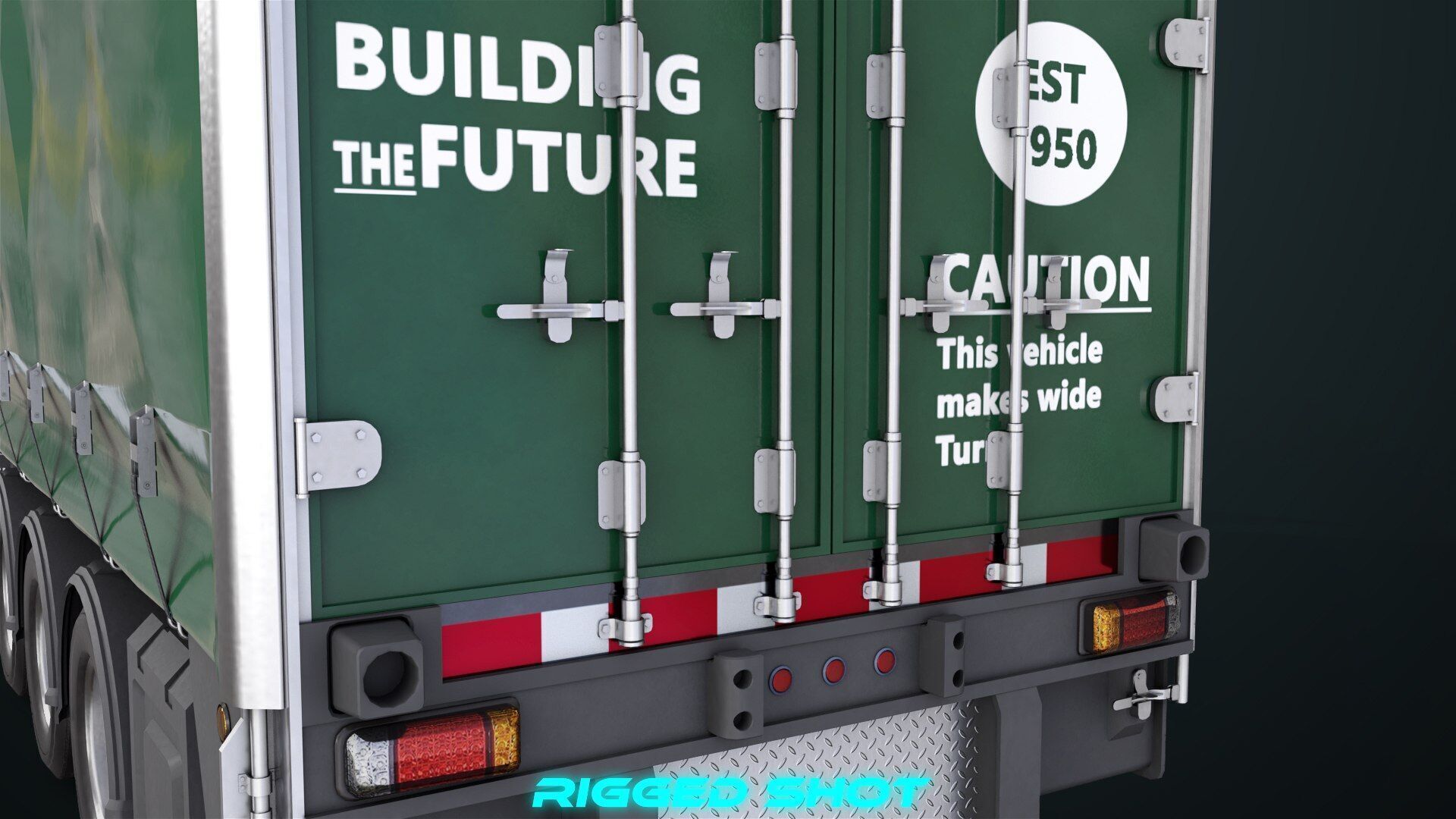 Heavy Truck 05 Curtainsider 4 Variant  All PBR Textures Low-poly 3D model_44