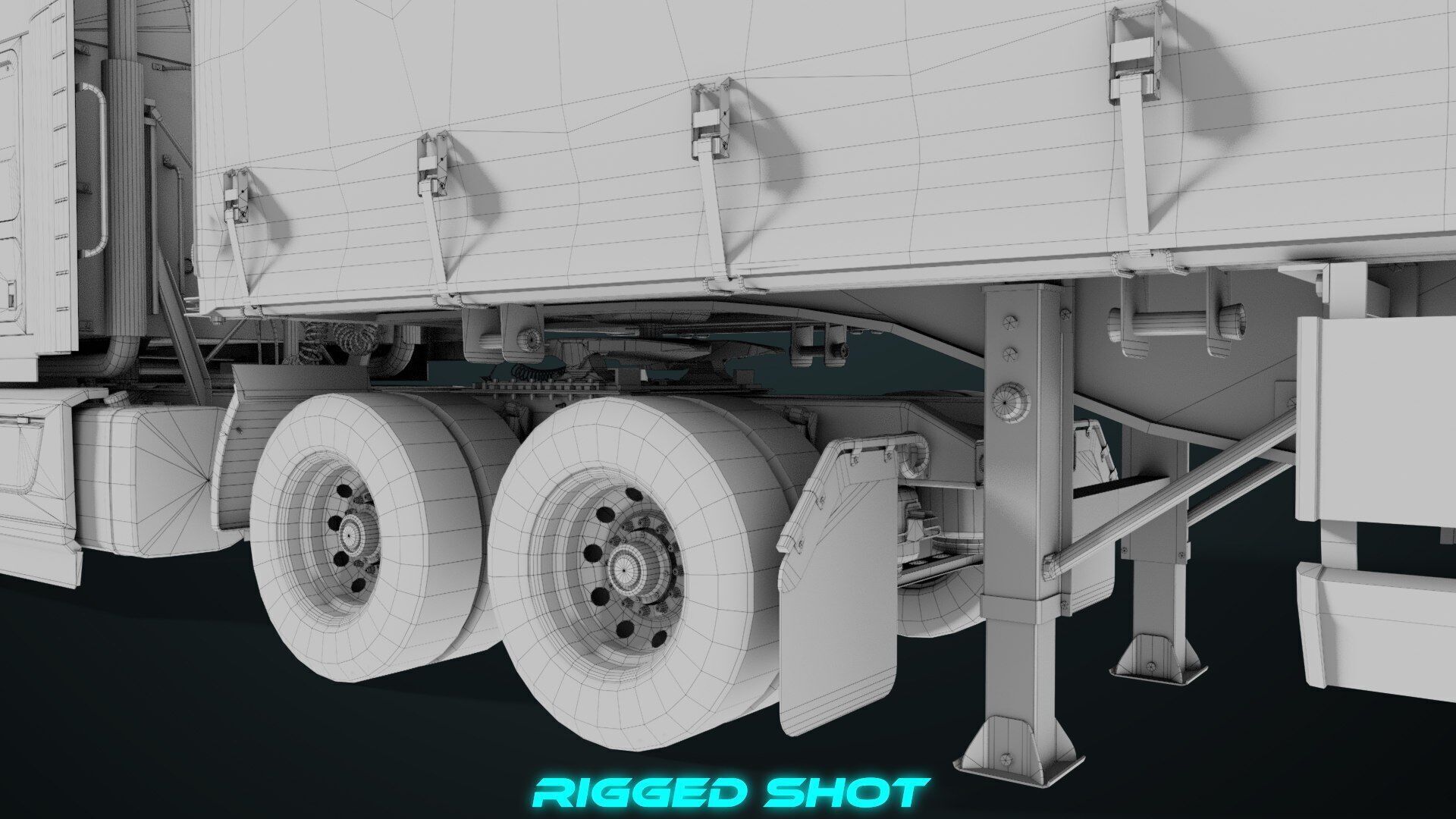 Heavy Truck 05 Curtainsider 4 Variant  All PBR Textures Low-poly 3D model_63