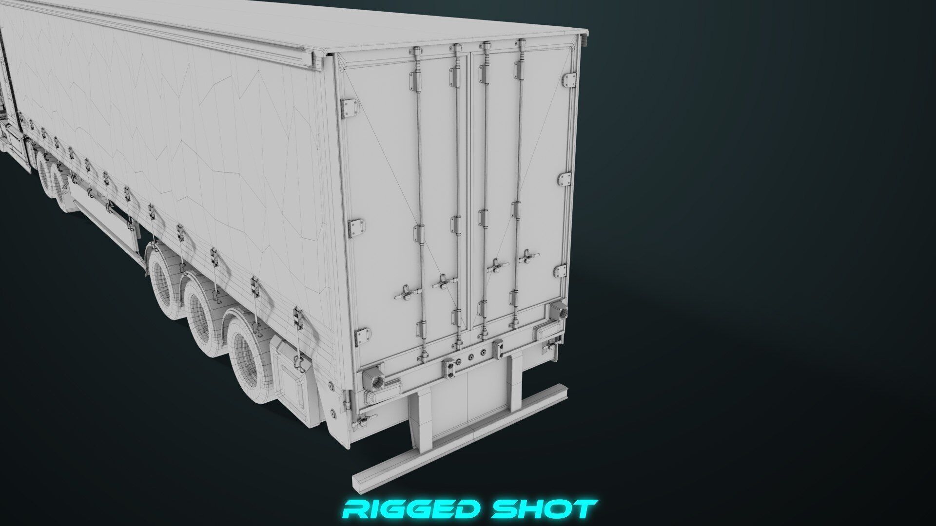 Heavy Truck 05 Curtainsider 4 Variant  All PBR Textures Low-poly 3D model_68