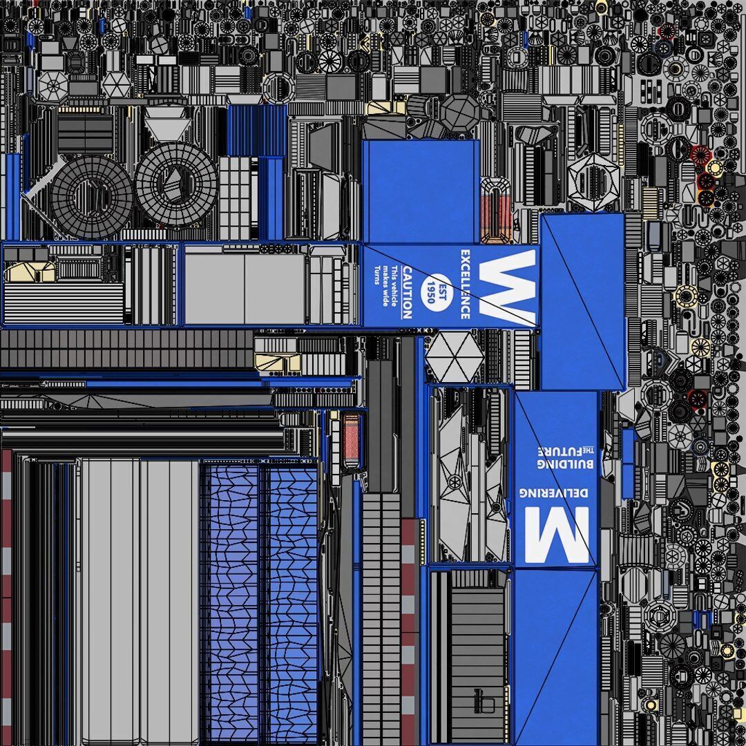 Heavy Truck 05 Curtainsider 4 Variant  All PBR Textures Low-poly 3D model_4
