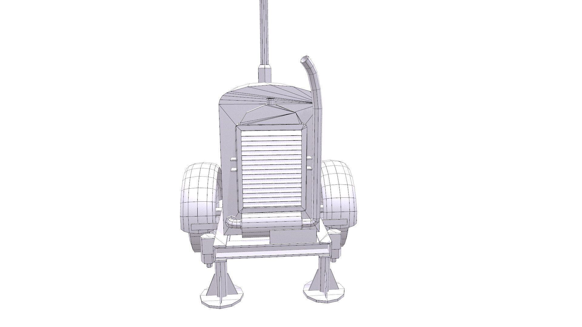 Trailer Light Tower Generator Low-poly PBR Low-poly 3D model_21