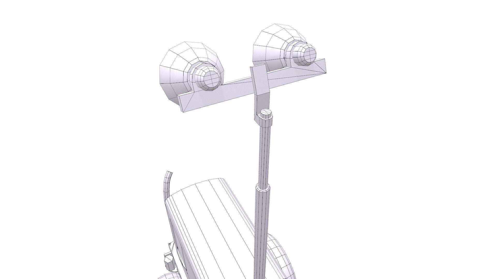 Trailer Light Tower Generator Low-poly PBR Low-poly 3D model_23