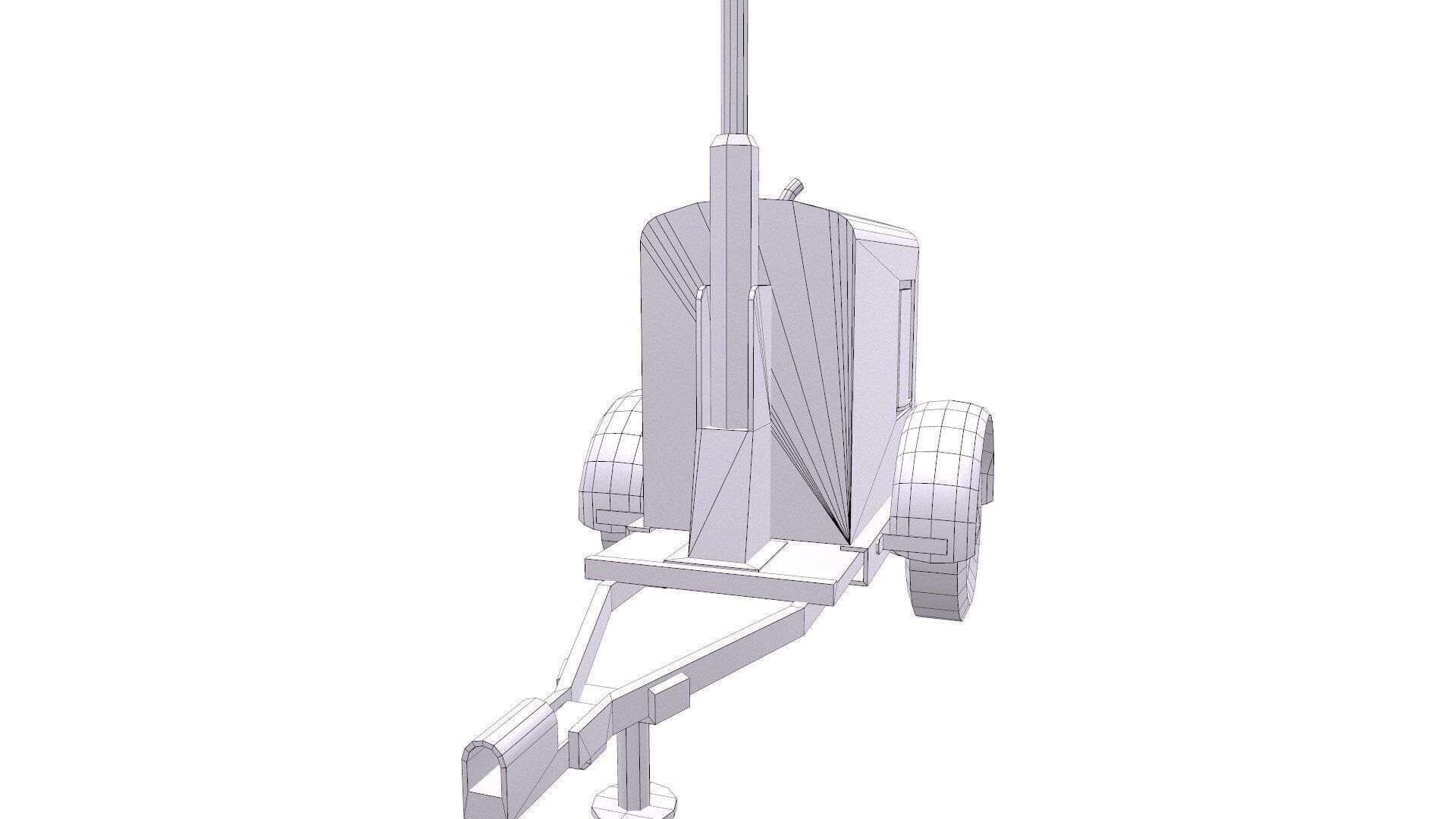 Trailer Light Tower Generator Low-poly PBR Low-poly 3D model_20