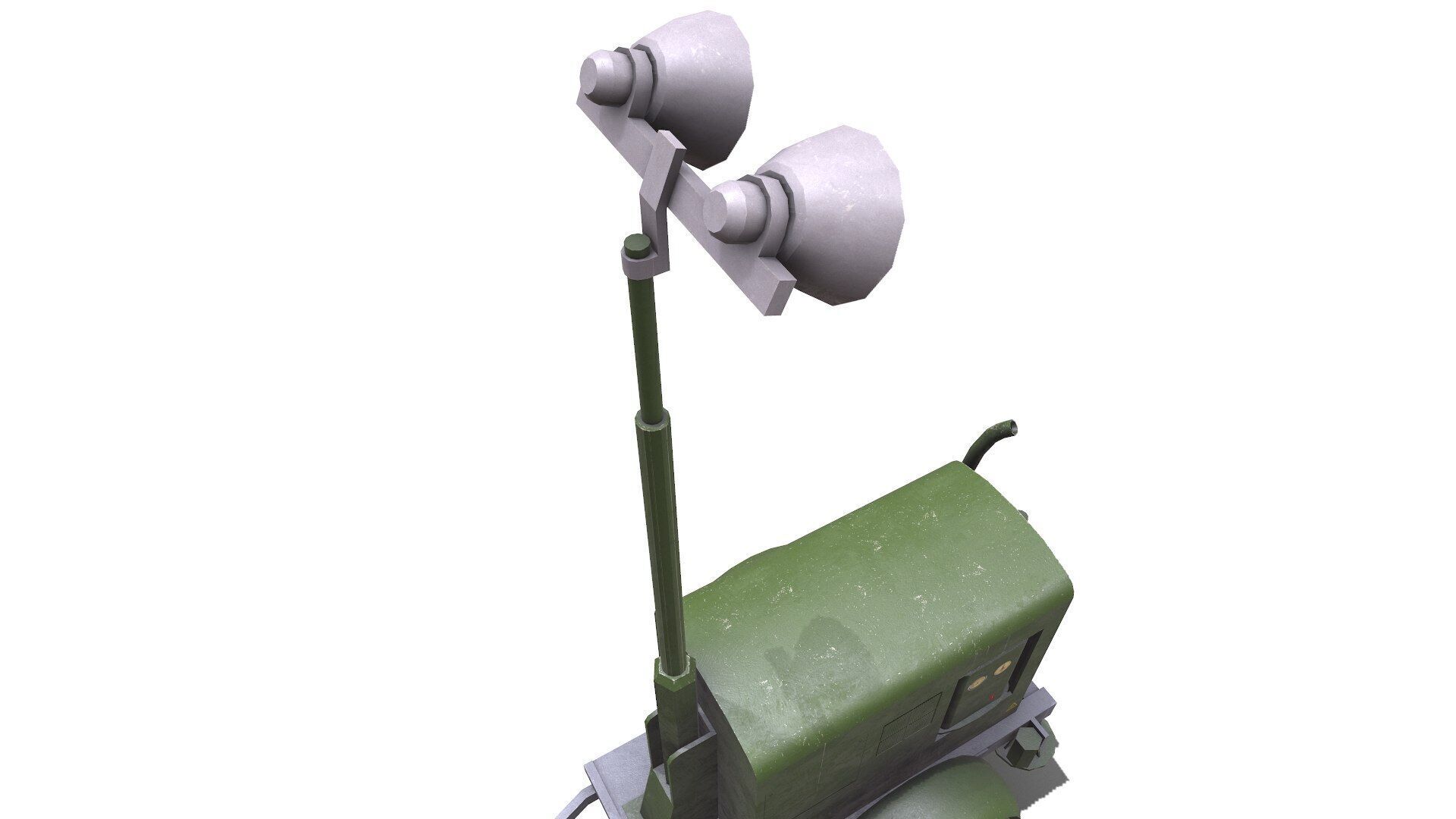 Trailer Light Tower Generator Low-poly PBR Low-poly 3D model_17