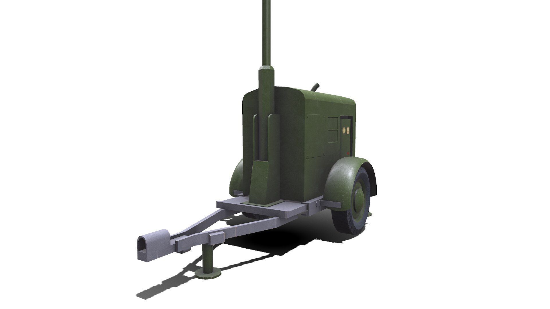 Trailer Light Tower Generator Low-poly PBR Low-poly 3D model_6