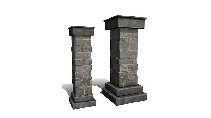Stone Pillar Low-poly Free low-poly 3D model