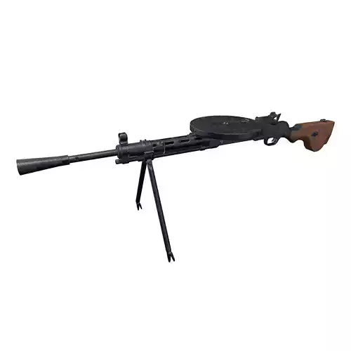 Degtyaryov Machine Gun DP-27 low-poly PBR