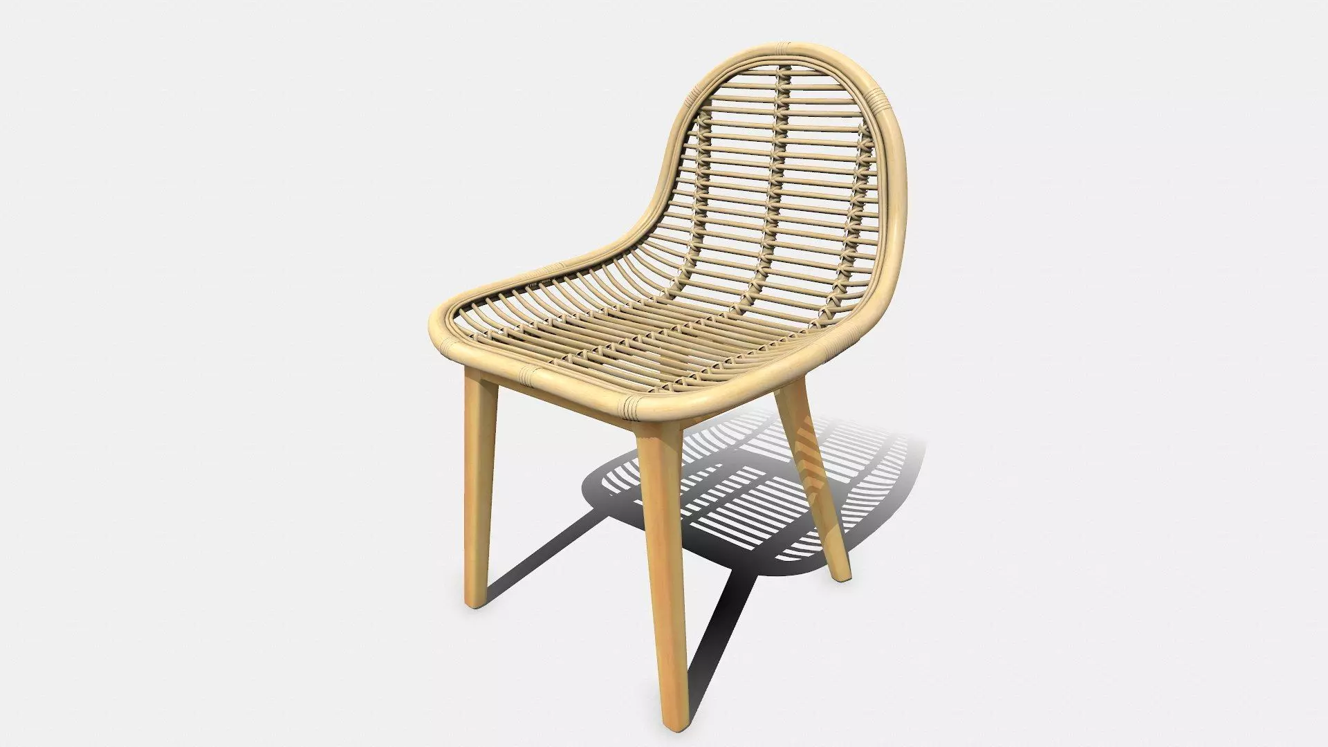 Cane Chair Free low-poly 3D model